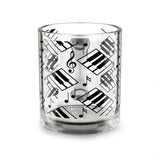 Piano Keys Design 04 on Glass Mug - 10oz Coffee Cup for Music Lovers