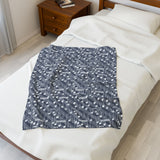 Music Notes Design 03 on Velveteen Plush Blanket for Music Lovers