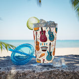 Sunsplash Musical Instruments Design 03 on Tumbler with Straw - 16oz, Perfect for Music Lovers