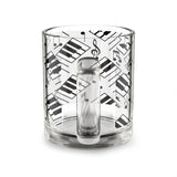 Piano Keys Design 04 on Glass Mug - 10oz Coffee Cup for Music Lovers