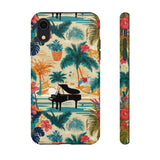 Tropical Piano iPhone Case - Floral Design for Music Lovers