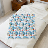 Beethoven Design 01 on Velveteen Plush Blanket for Music Lovers