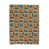 Musical Instruments Design 02 on Velveteen Plush Blanket for Music Lovers