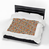 Musical Instruments Design 01 on Velveteen Plush Blanket for Music Lovers