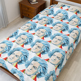 Beethoven Design 01 on Velveteen Plush Blanket for Music Lovers