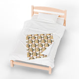 Beethoven Design 02 on Velveteen Plush Blanket for Music Lovers