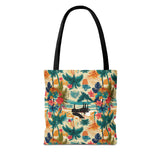 Tropical Piano Tote Bag - Stylish Summer Accessory for Music Lovers