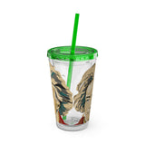 Beethoven Design 02 on Tumbler with Straw - 16oz, Perfect for Music Lovers