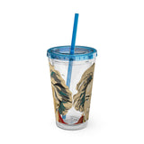 Beethoven Design 02 on Tumbler with Straw - 16oz, Perfect for Music Lovers