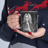 GF Handel Portrait on Ceramic Mug 11oz - Musician Gift, Coffee Cup for Music Lovers