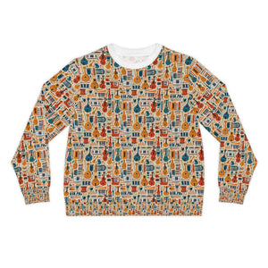 Musical Instruments Design 01 on Lightweight Sweatshirt | Music Lover's Gift