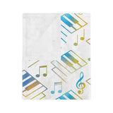 Piano Keys Velveteen Minky Blanket 4