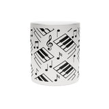 Piano Keys Design 04 on Metallic Mug (Silver / Gold) 11 oz Beautiful Design For Music Lovers