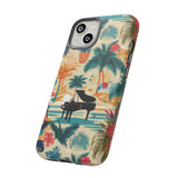 Tropical Piano iPhone Case - Floral Design for Music Lovers