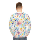 Music Notes Design 02 on Lightweight Sweatshirt | Music Lover's Gift