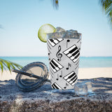 Piano Keys Design 04 on Tumbler with Straw - 16oz, Perfect for Music Lovers
