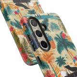 Tropical Piano Samsung Galaxy Phone Case - Floral Design for Music Lovers