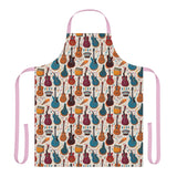 Musical Instruments Design 03 Print on Apron with 5-Color Straps | Perfect for Cooking & BBQ