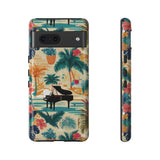Tropical Piano Google Pixel Phone Case - Floral Design for Music Lovers
