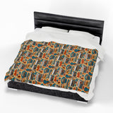 Musical Instruments Design 02 on Velveteen Plush Blanket for Music Lovers