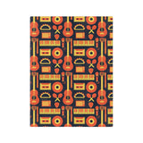 Musical Instruments Velveteen Minky Blanket 1