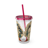 Beethoven Design 02 on Tumbler with Straw - 16oz, Perfect for Music Lovers