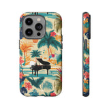 Tropical Piano iPhone Case - Floral Design for Music Lovers