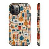 Musical Instruments Design 01 on iPhone Case - Floral Design for Music Lovers