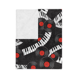 Piano Keys Velveteen Minky Blanket 5
