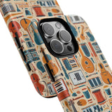 Musical Instruments Design 01 on iPhone Case - Floral Design for Music Lovers