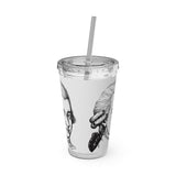 Mozart Sketch Design on Tumbler with Straw - 16oz, Perfect for Music Lovers