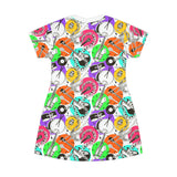 Colourful Musical instruments T-Shirt Dress (AOP) (5)