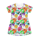 Colourful Musical instruments T-Shirt Dress (AOP) (5)