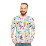 Music Notes Design 02 on Lightweight Sweatshirt | Music Lover's Gift