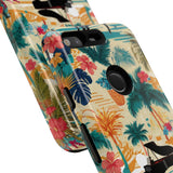 Tropical Piano Google Pixel Phone Case - Floral Design for Music Lovers