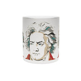 Beethoven Design 03 on Metallic Mug (Silver / Gold) 11 oz Beautiful Design For Music Lovers
