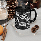 Piano Keys 11oz Black Mug (2)