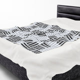 Piano Keys Design 01 on Velveteen Plush Blanket for Music Lovers