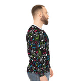 Music Notes Design 04 on Lightweight Sweatshirt | Music Lover's Gift