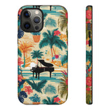 Tropical Piano iPhone Case - Floral Design for Music Lovers