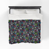 Music Notes Design 04 on Velveteen Plush Blanket for Music Lovers
