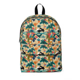 Tropical Piano Unisex Classic Backpack - Vibrant Floral Design for Music Lovers