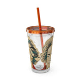 Beethoven Design 02 on Tumbler with Straw - 16oz, Perfect for Music Lovers