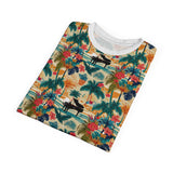 Tropical Piano Graphic Unisex Tee for Music Lovers