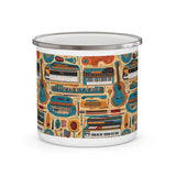 Musical Instruments Design 02 on Enamel Camping Mug