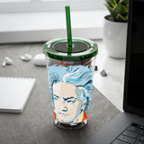 Beethoven Design 01 on Tumbler with Straw - 16oz, Perfect for Music Lovers