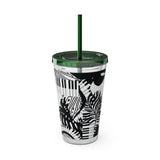 Piano Keys Design 02 on Tumbler with Straw - 16oz, Perfect for Music Lovers