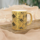 Piano Keys Design 04 on Metallic Mug (Silver / Gold) 11 oz Beautiful Design For Music Lovers