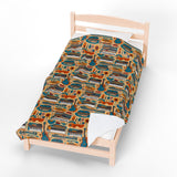 Musical Instruments Design 02 on Velveteen Plush Blanket for Music Lovers