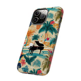 Tropical Piano iPhone Case - Floral Design for Music Lovers